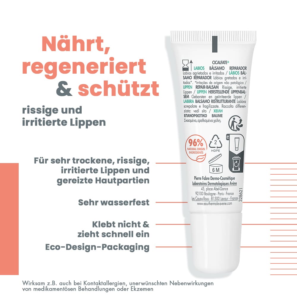 Avène CICALFATE+ LIPPEN REPAIR-BALSAM 10 ml Balsam