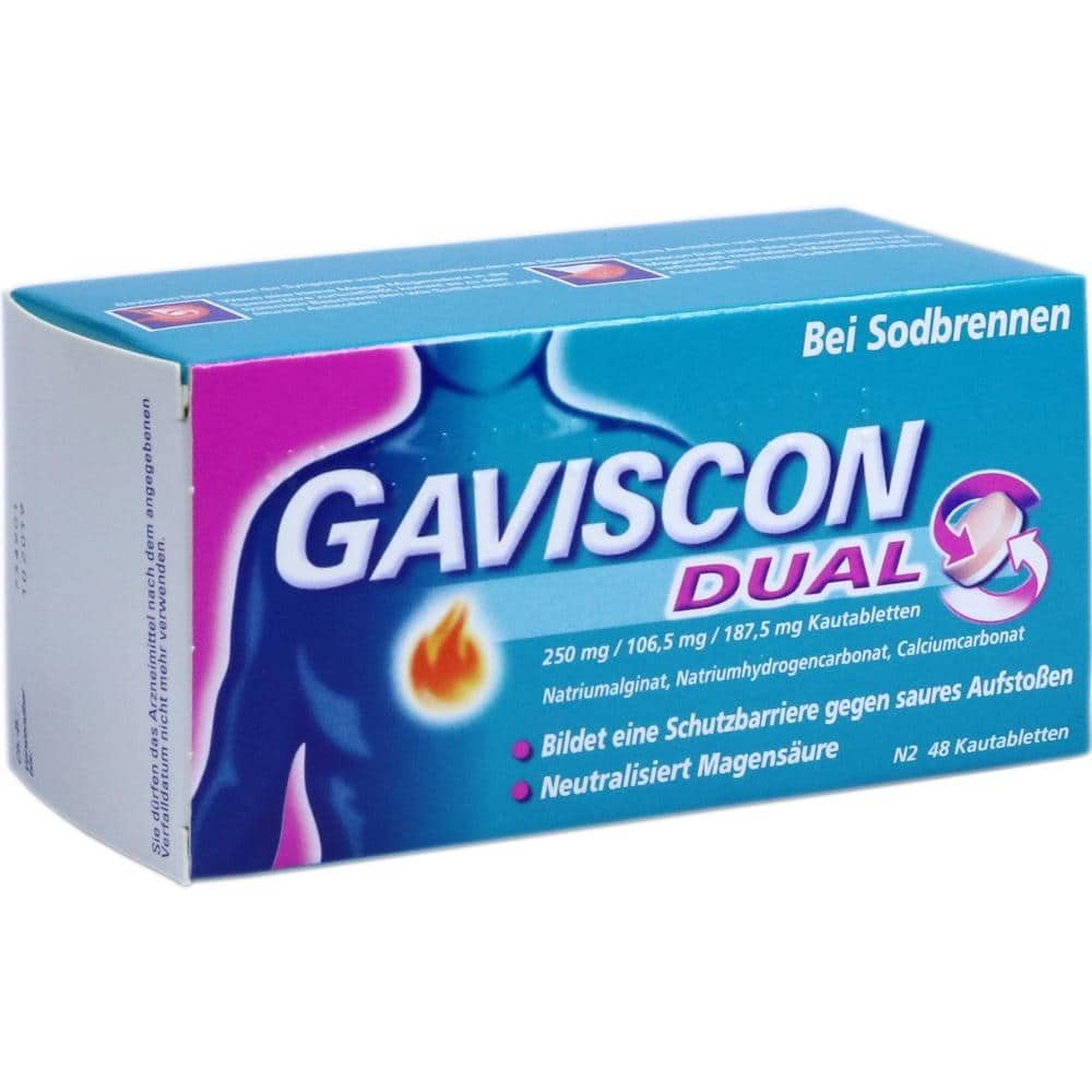 GAVISCON DUAL bei Sodbrennen 48 St Kautabletten