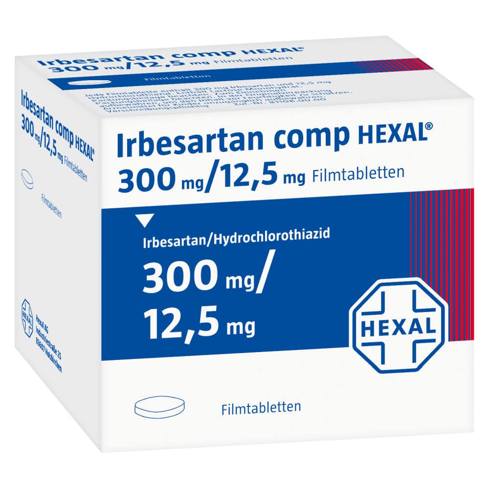Irbesartan comp HEXAL 300mg/12,5mg 98 St Filmtabletten