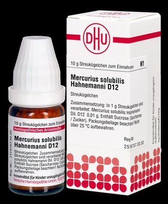 MERCURIUS SOLUBILIS Hahnemanni D 12 Globuli 10 g Globuli