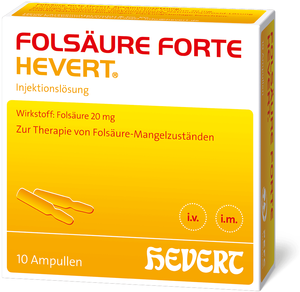 FOLSÄURE HEVERT forte Ampullen 10X2 ml Ampullen