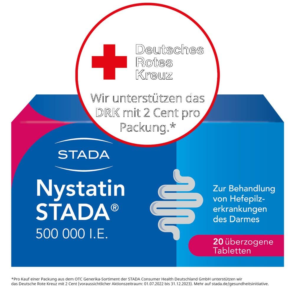Nystatin STADA 500000 I.E. 20 St Überzogene Tabletten