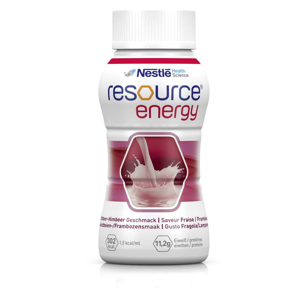 resource energy Erdbeer/Himbeer 4X200 ml Flüssigkeit