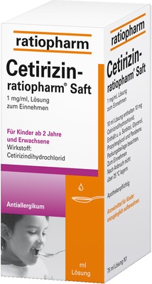 Cetirizin ratiopharm Saft - bei Allergien 150 ml Saft