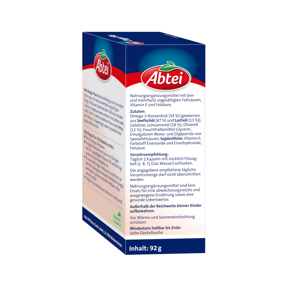 Abtei Omega 3 Plus 60 St Kapseln