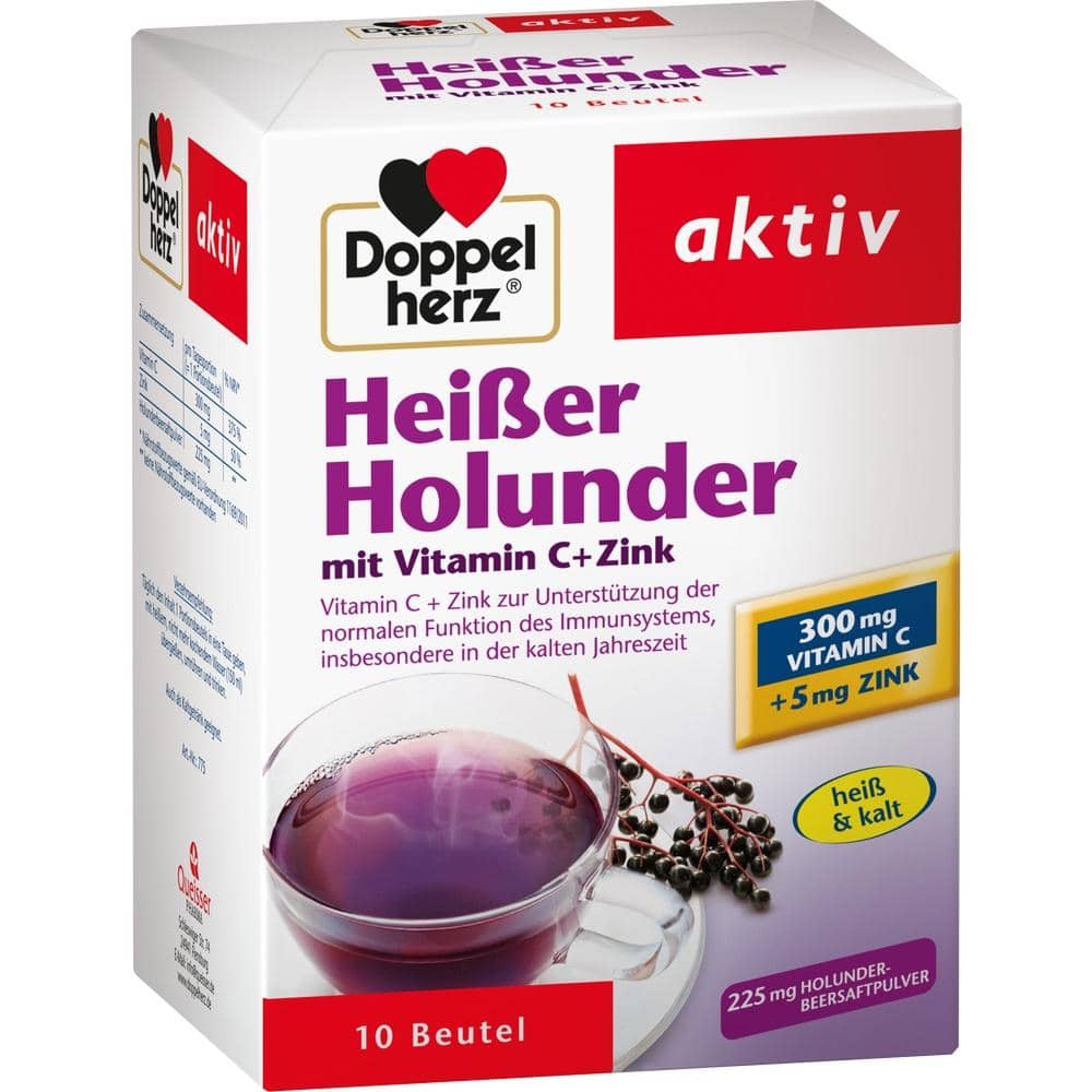 Doppelherz aktiv Heißer Holunder mit Vitamin C + Zink  10 St Granulat