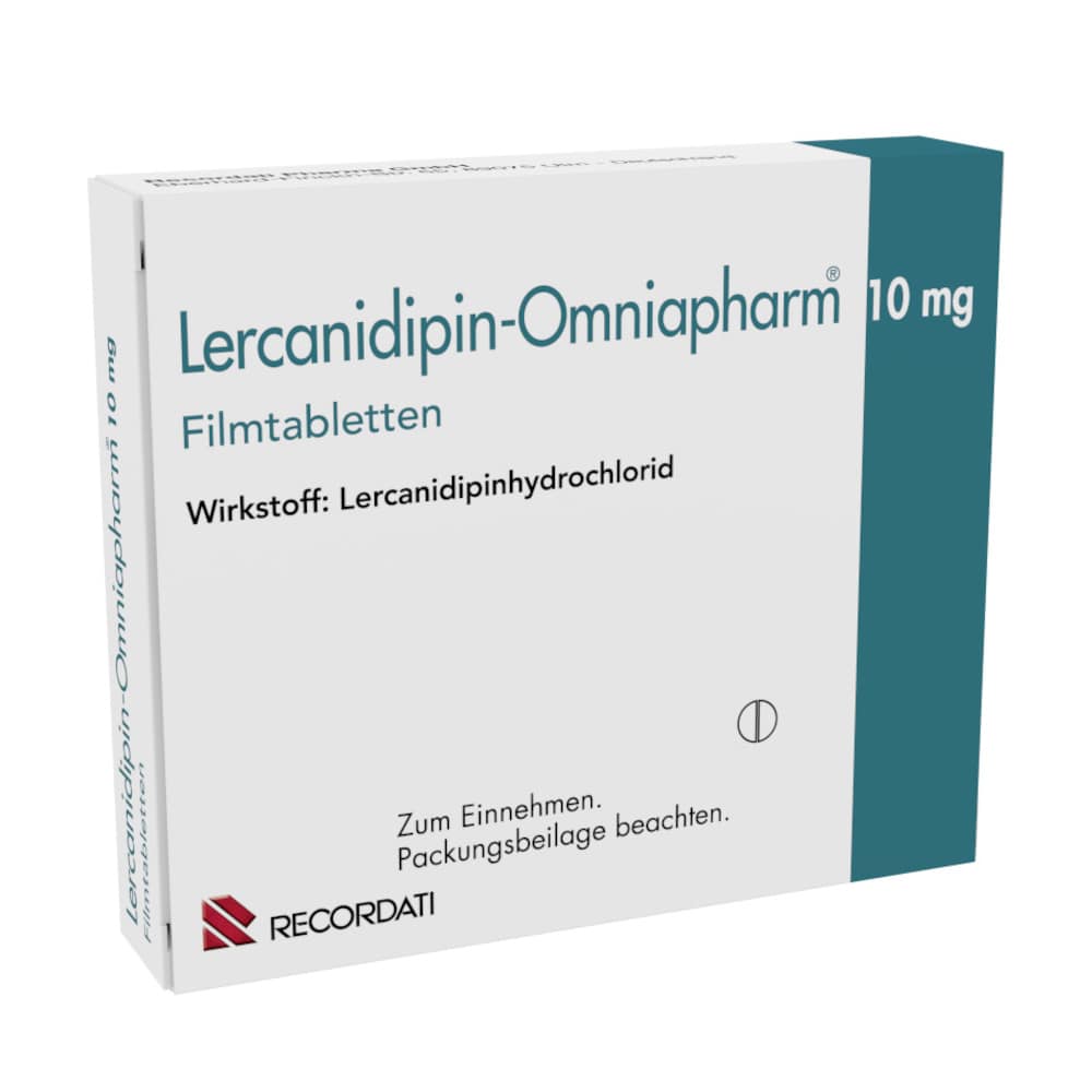 Lercanidipin-Omniapharm 10mg 100 St Filmtabletten
