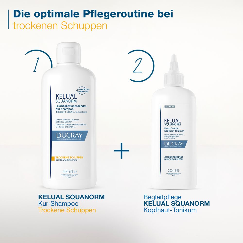 DUCRAY KELUAL SQUANORM Shampoo trockene Schuppen Doppelpack  2X400 ml Shampoo