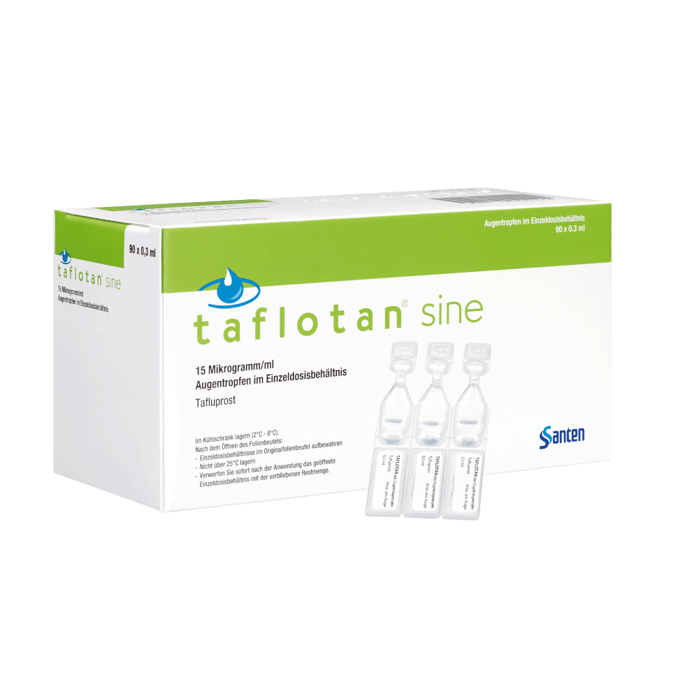 TAFLOTAN sine 15 Mikrogramm/ml Augentropfen 90X0.3 ml Einzeldosispipetten