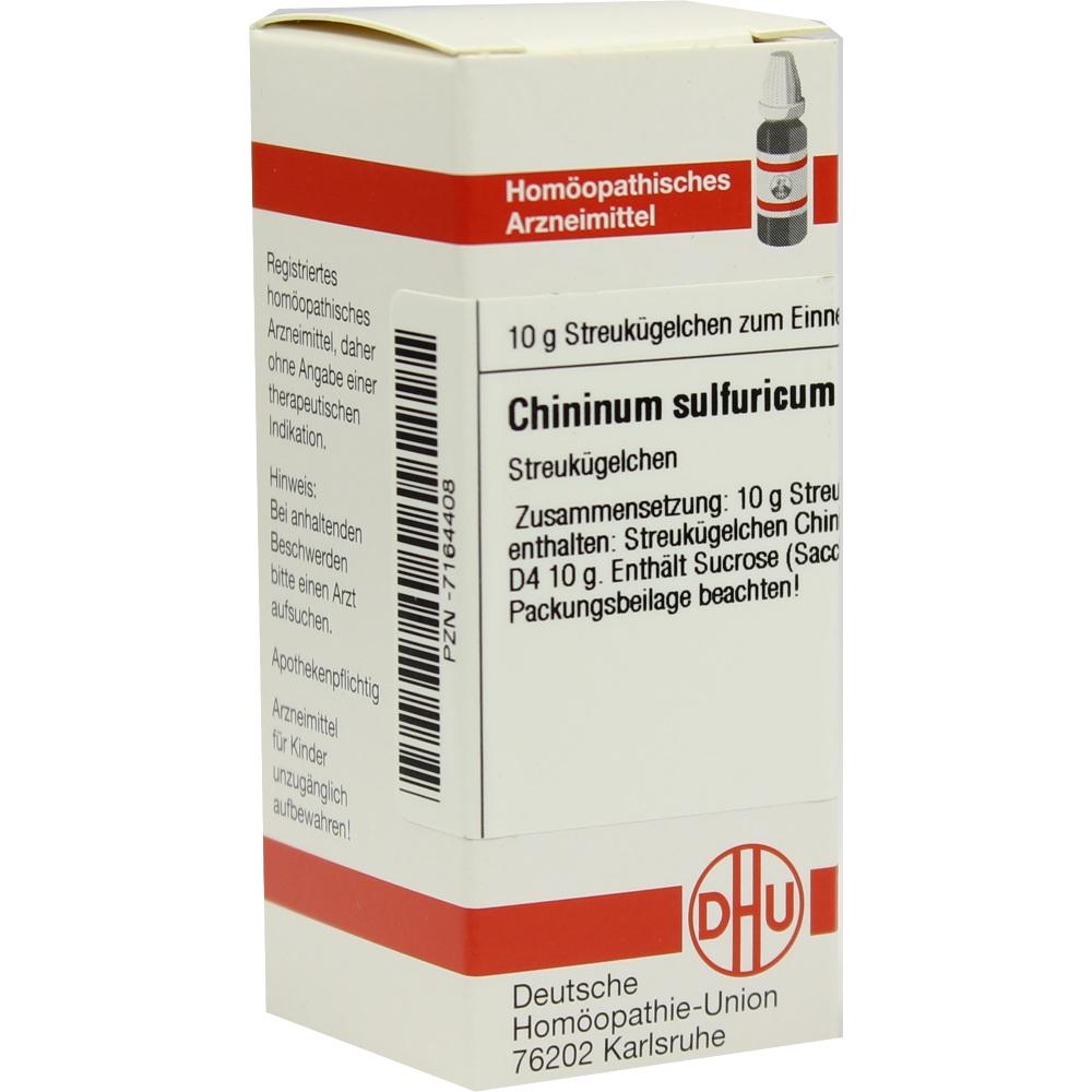 CHININUM SULFURICUM D 4 Globuli 10 g Globuli