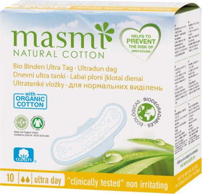 BIO BINDEN Ultra Tag 100% Bio-Baumwolle MASMI 10 St