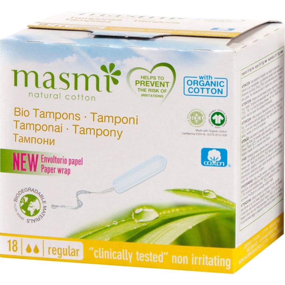 masmi Bio Tampons Classic 100% Bio-Baumwolle 18 St Tampon