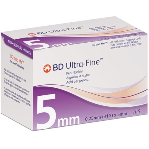 Bd Ultra-fine Pen-nadeln 5 mm 31 G 105 St Kanüle