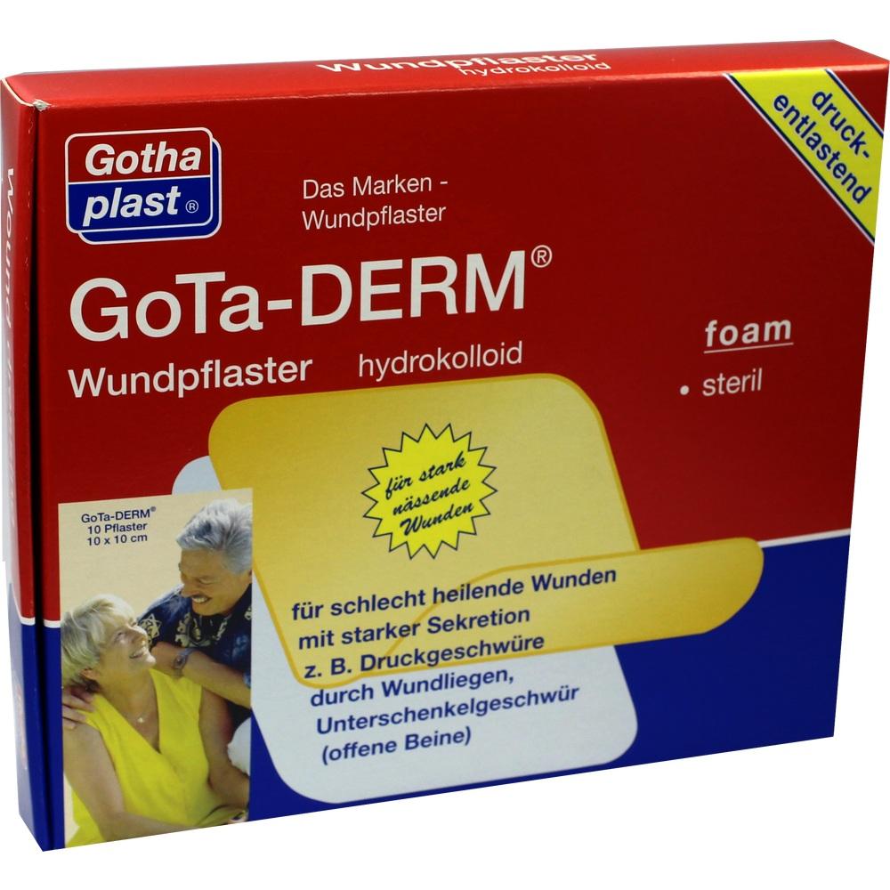 GOTA DERM foam Wundpfl.hydrokolloid ster.10x10 cm 10 St Pflaster