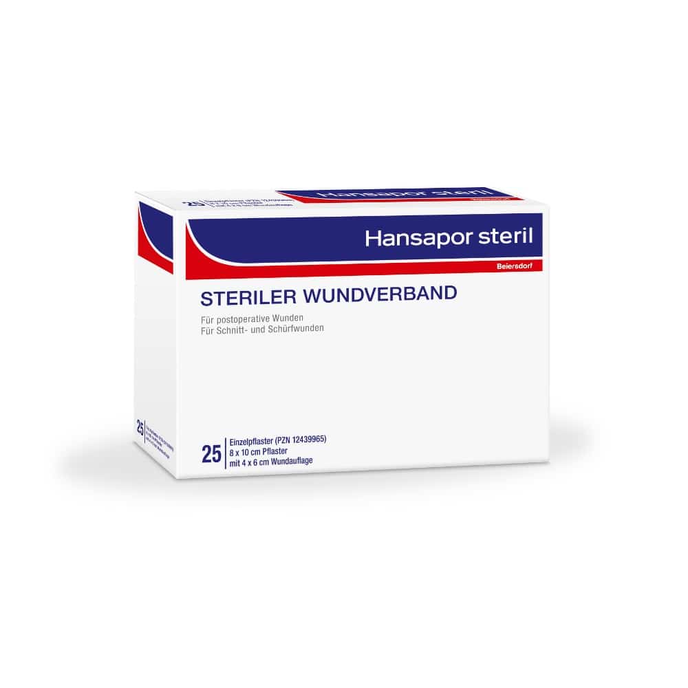 Hansapor STERILER WUNDVERBAND 8 x 10cm 25 St Verband