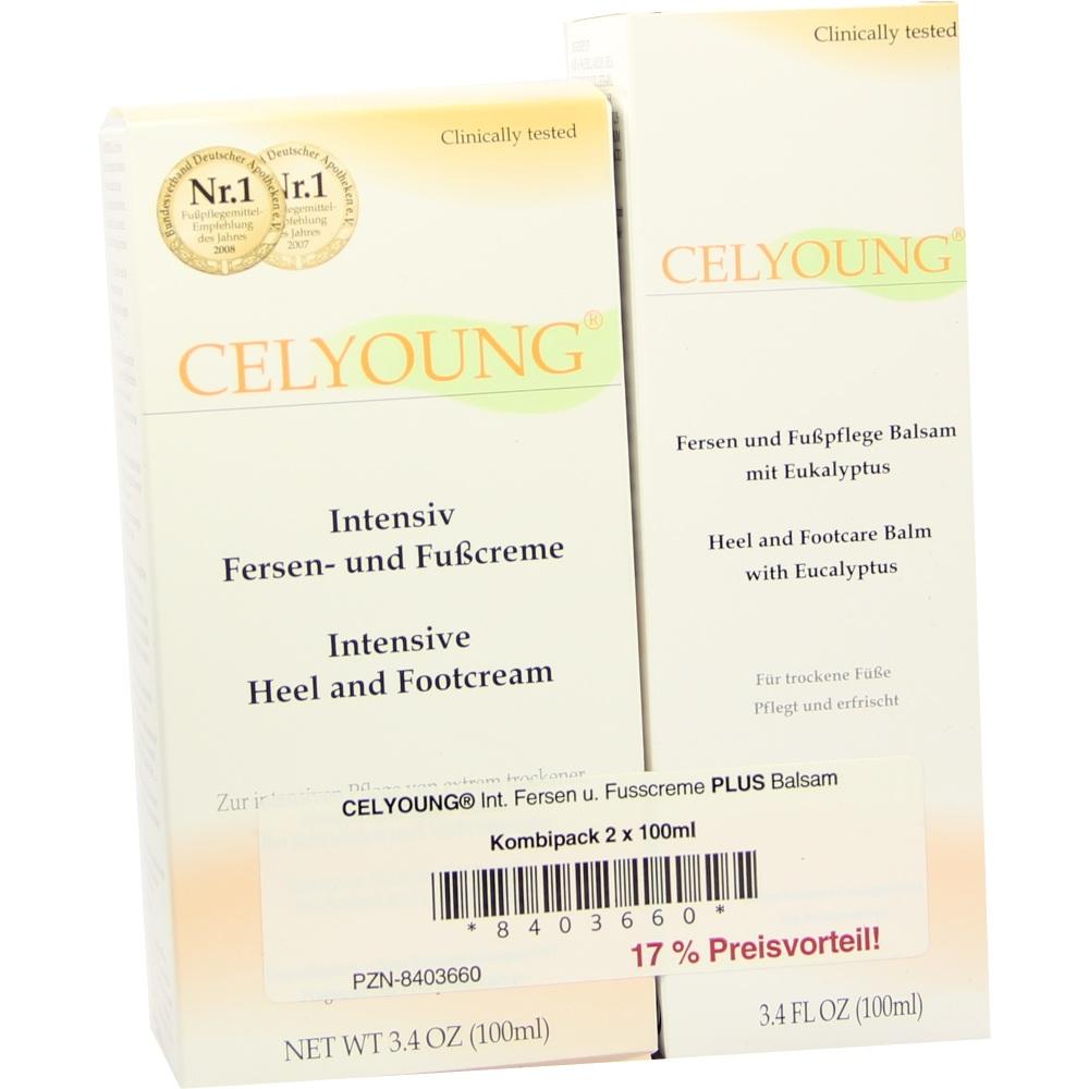 CELYOUNG Intensiv Fersen Fußcr.+Balsam 2x100ml 1 St Kombipackung