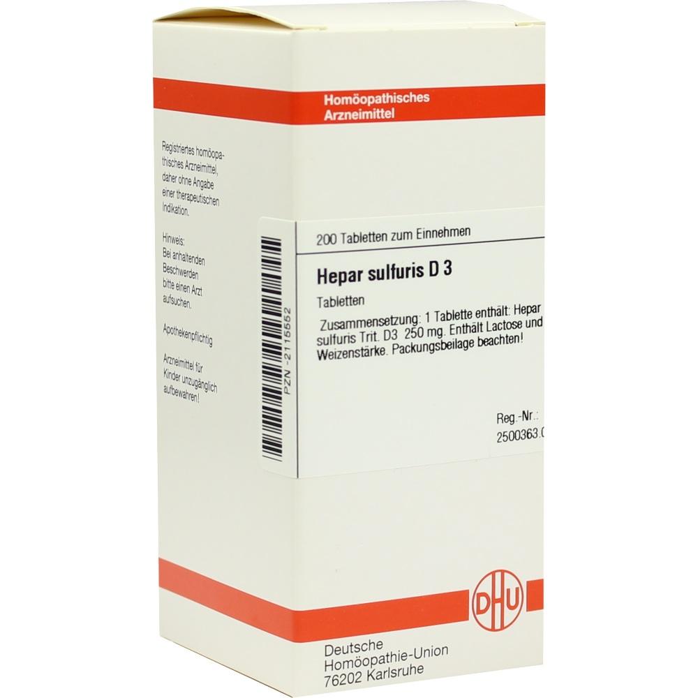 HEPAR SULFURIS D 3 Tabletten 200 St Tabletten