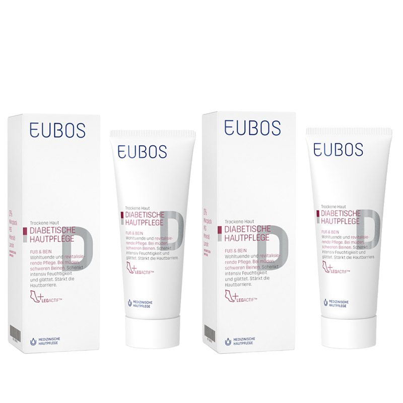 Eubos Diabetische Hautpflege Fuß & Bein Doppelpack 2X100 ml Creme