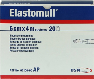 Elastomull 6cmx4m streched Elastische Fixierbinde 20 St Binden