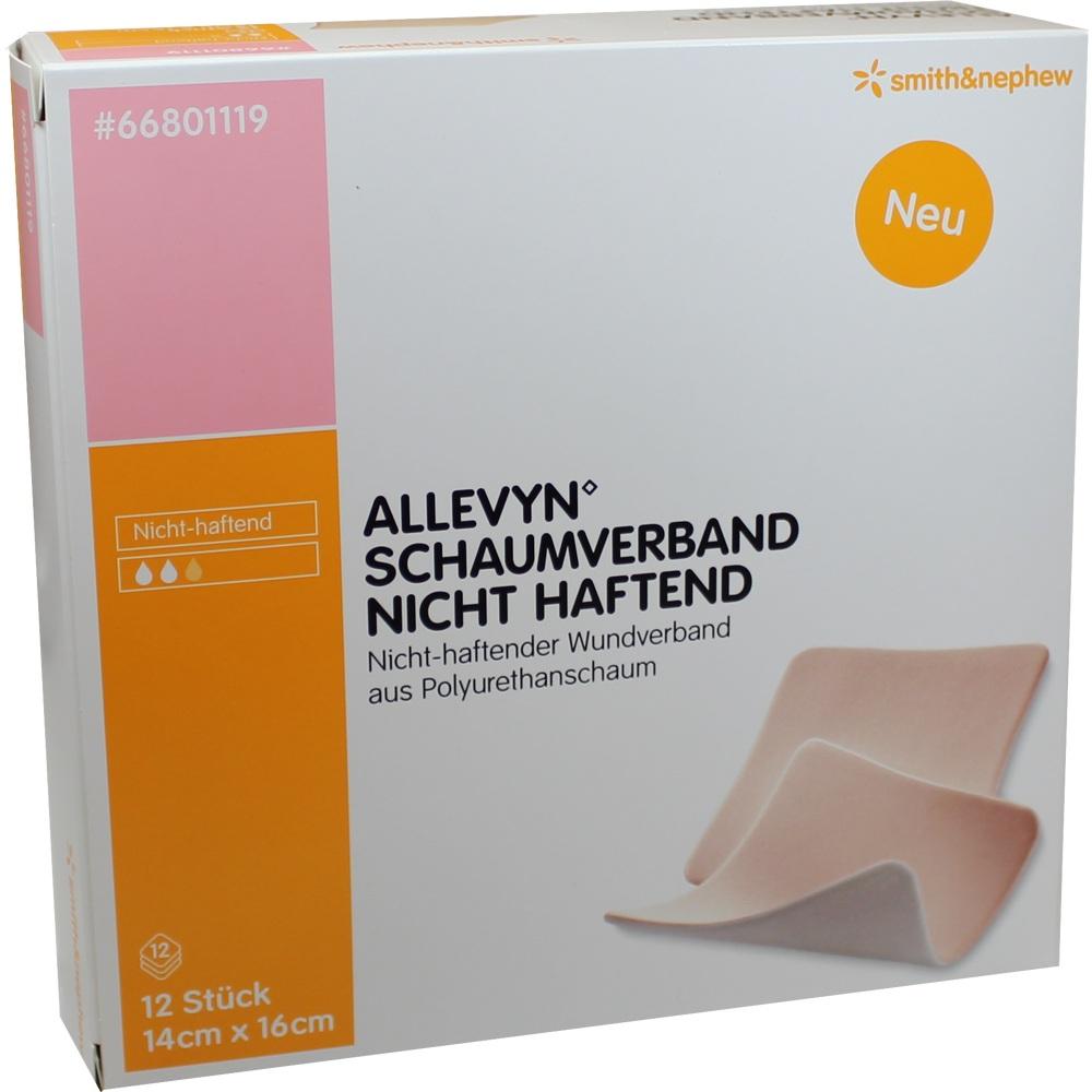 ALLEVYN Schaumverband 14x16 cm nicht haftend 12 St Verband