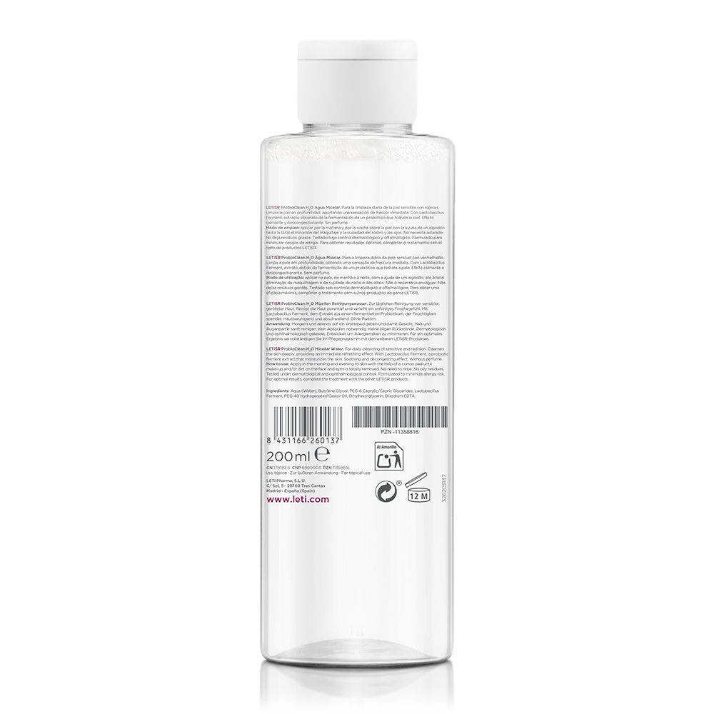 LETI SR ProbioClean H2O Mizellen Reinigungswasser  200 ml Flüssigkeit