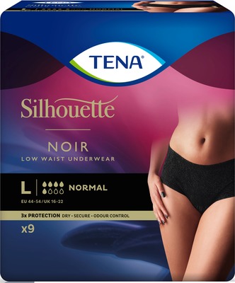TENA Silhouette NOIR NORMAL L Hüfthohe Pants 9 St