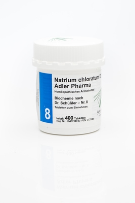 Natrium chloratum D6 Adler Pharma Biochemie nach Dr. Schüßler Nr.8, Tablette 400 St Tabletten