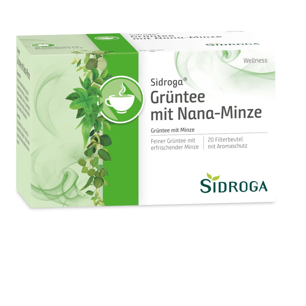 SIDROGA Wellness Grüntee mit  Nana-Minze  20X1.5 g Tee