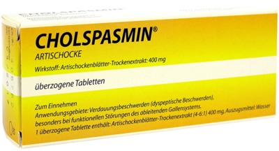 Cholspasmin Artischocke 100 St Überzogene Tabletten