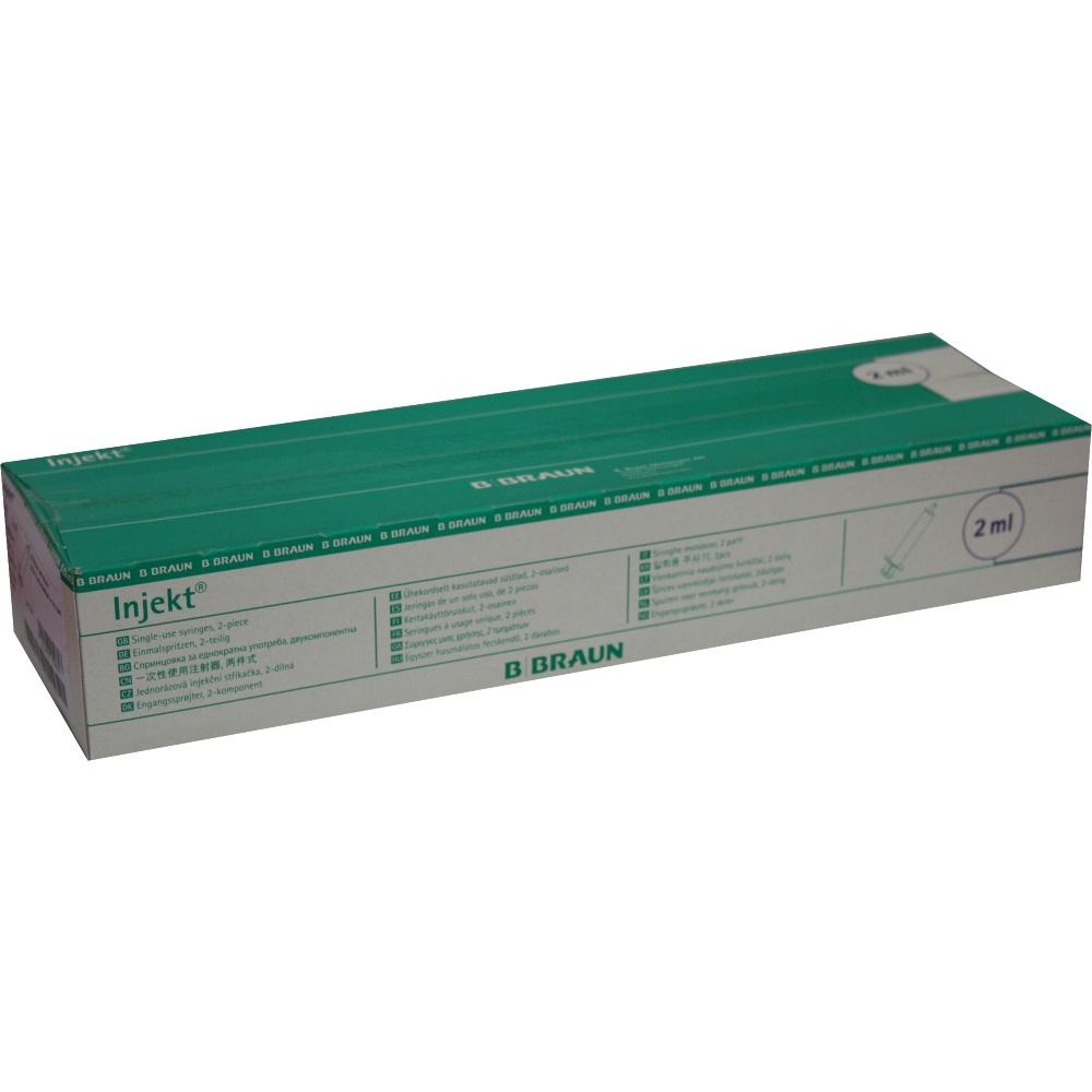 INJEKT Solo Spritze 2 ml Luer zentrisch PVC-frei 100X2 ml Spritzen
