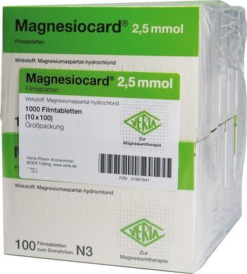 MAGNESIOCARD 2,5 mmol Filmtabletten 10X100 St Filmtabletten