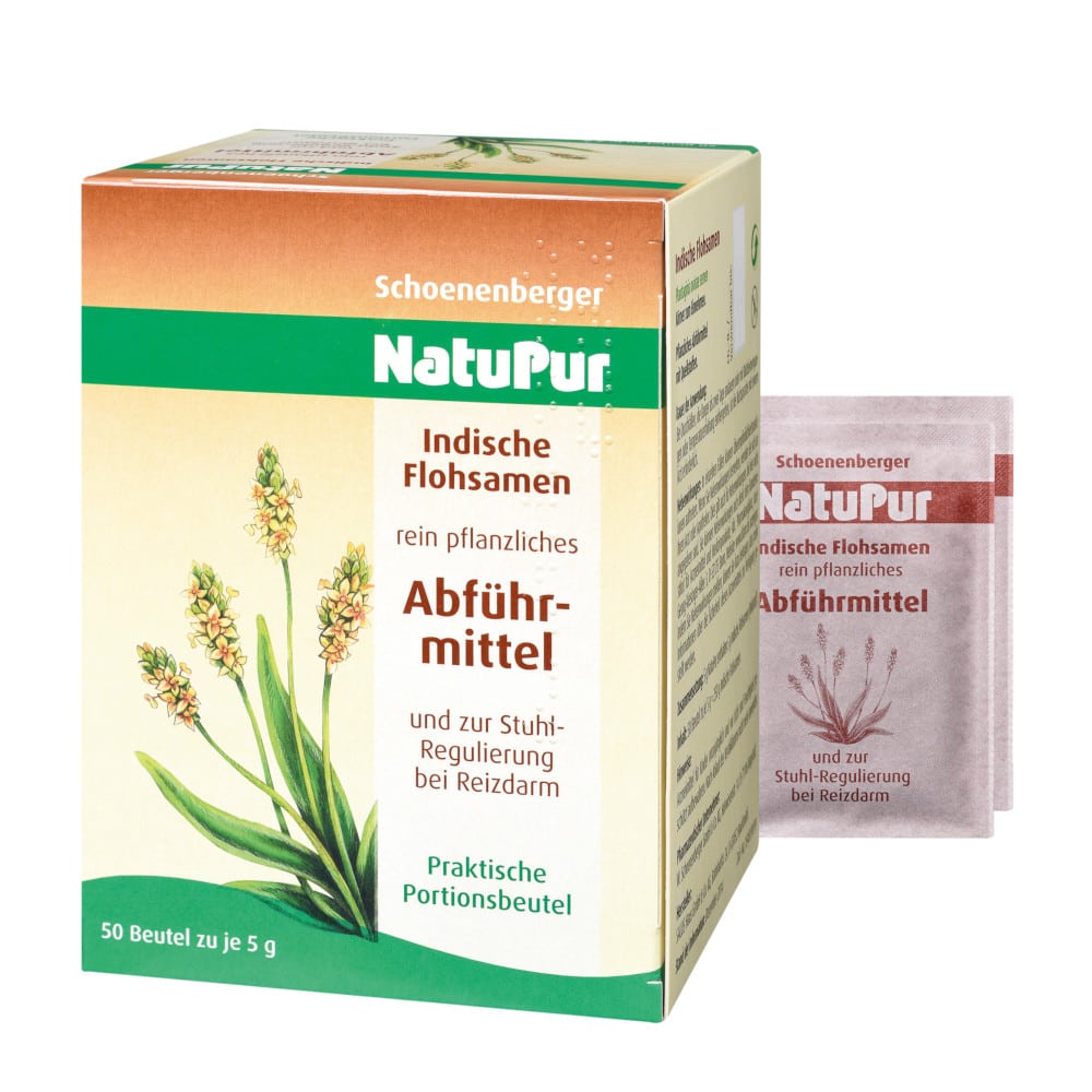 NatuPur Indische Flohsamen Abführmittel & bei Reizdarm 50X5 g Kerne