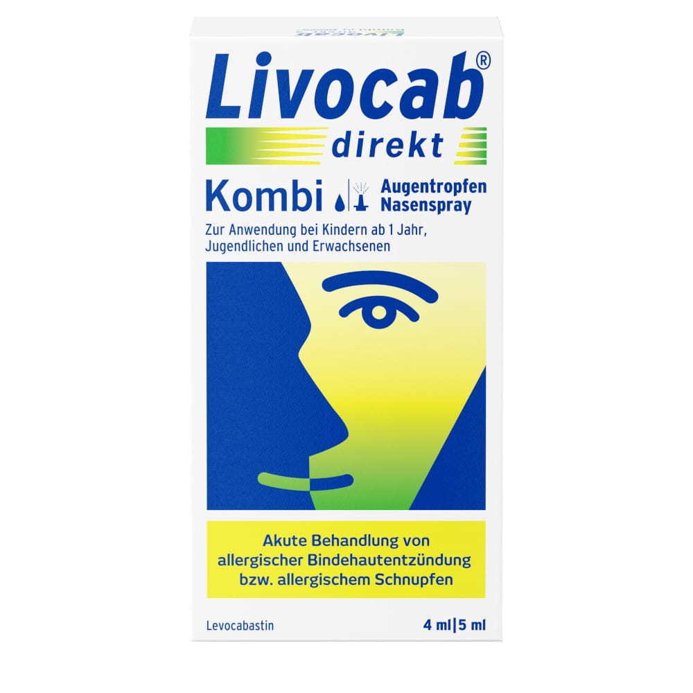 Livocab direkt Kombi: Nasenspray & Augentropfen bei Heuschnupfen & Allergien