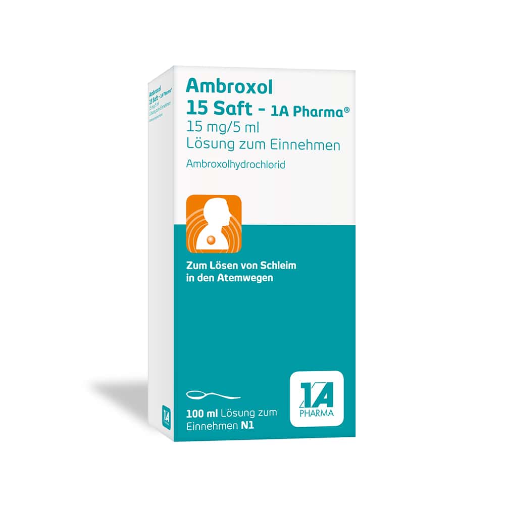 Ambroxol 15 Saft - 1A Pharma 100 ml Lösung zum Einnehmen