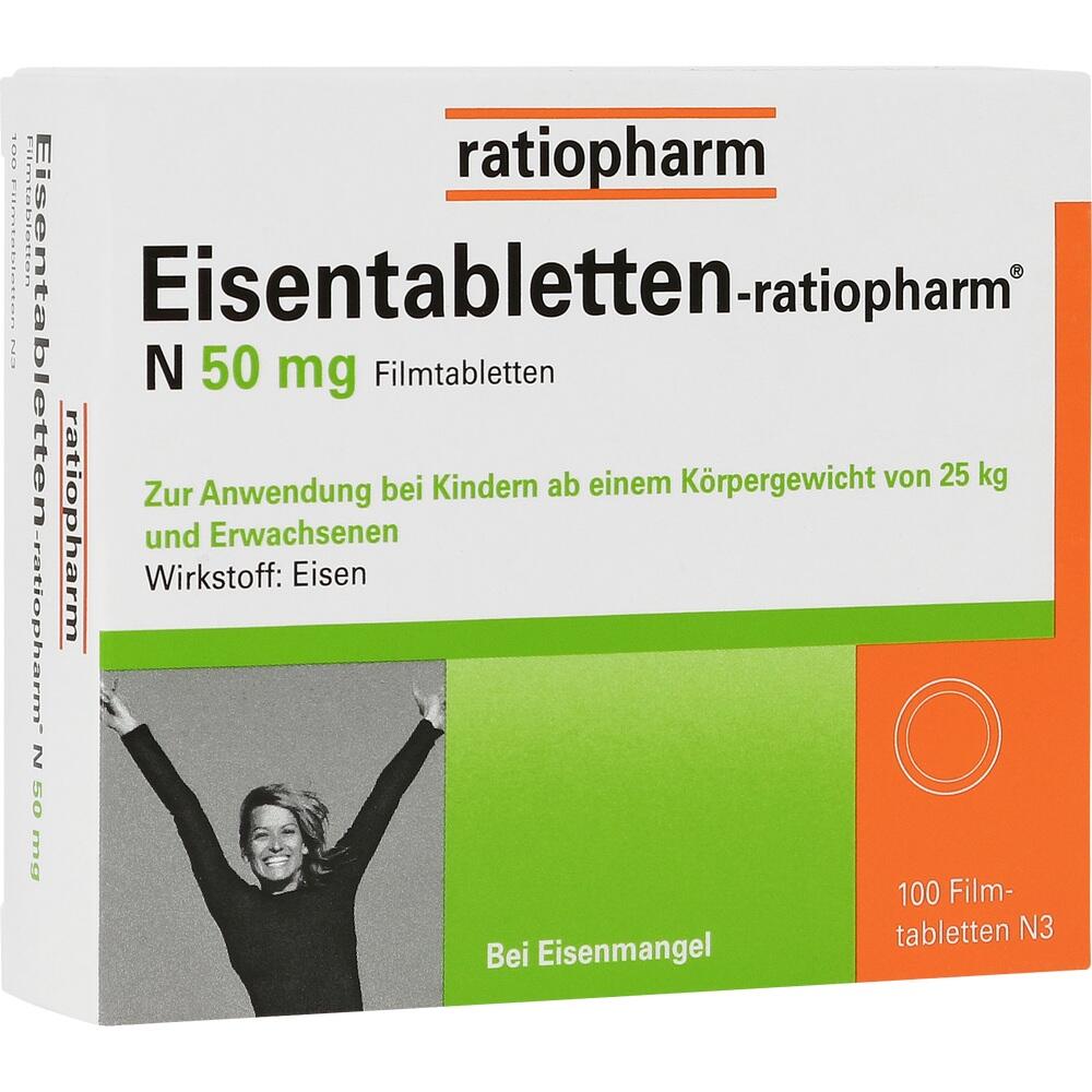 Eisentabletten-ratiopharm N50MG 100 St Filmtabletten