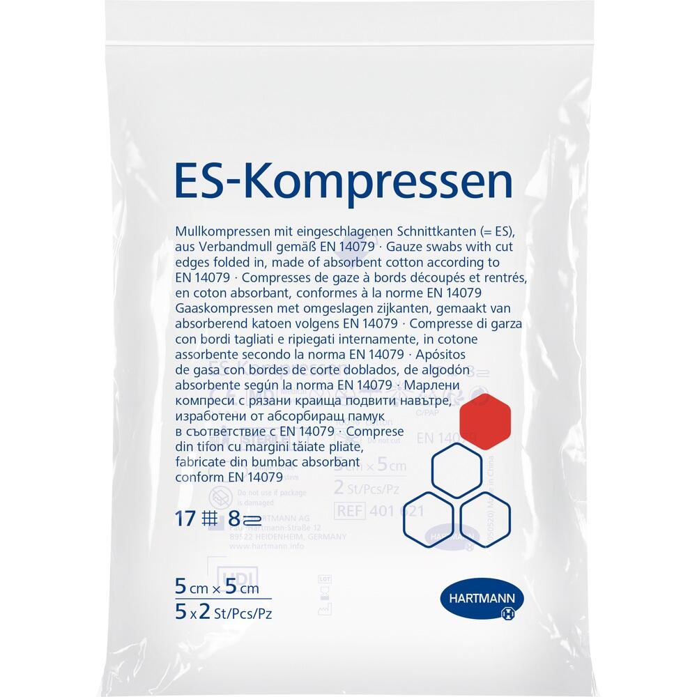 ES-KOMPRESSEN steril 5x5 cm 8fach 5X2 St Kompressen