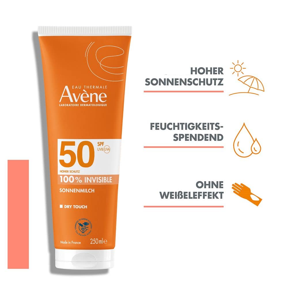 Avène 100% INVISIBLE SONNENMILCH SPF 50 + 3 € sparen* 250 ml Milch