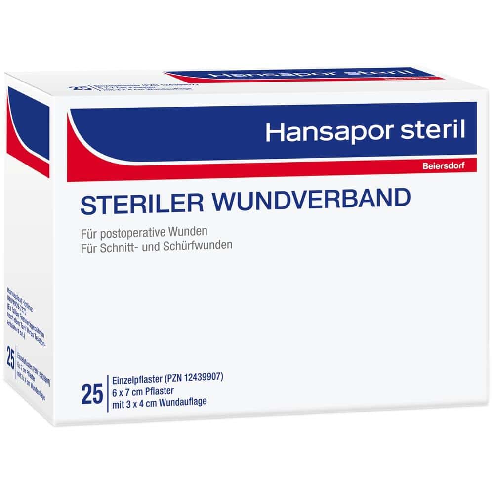 Hansapor STERILER WUNDVERBAND 6 x 7cm 25 St Verband