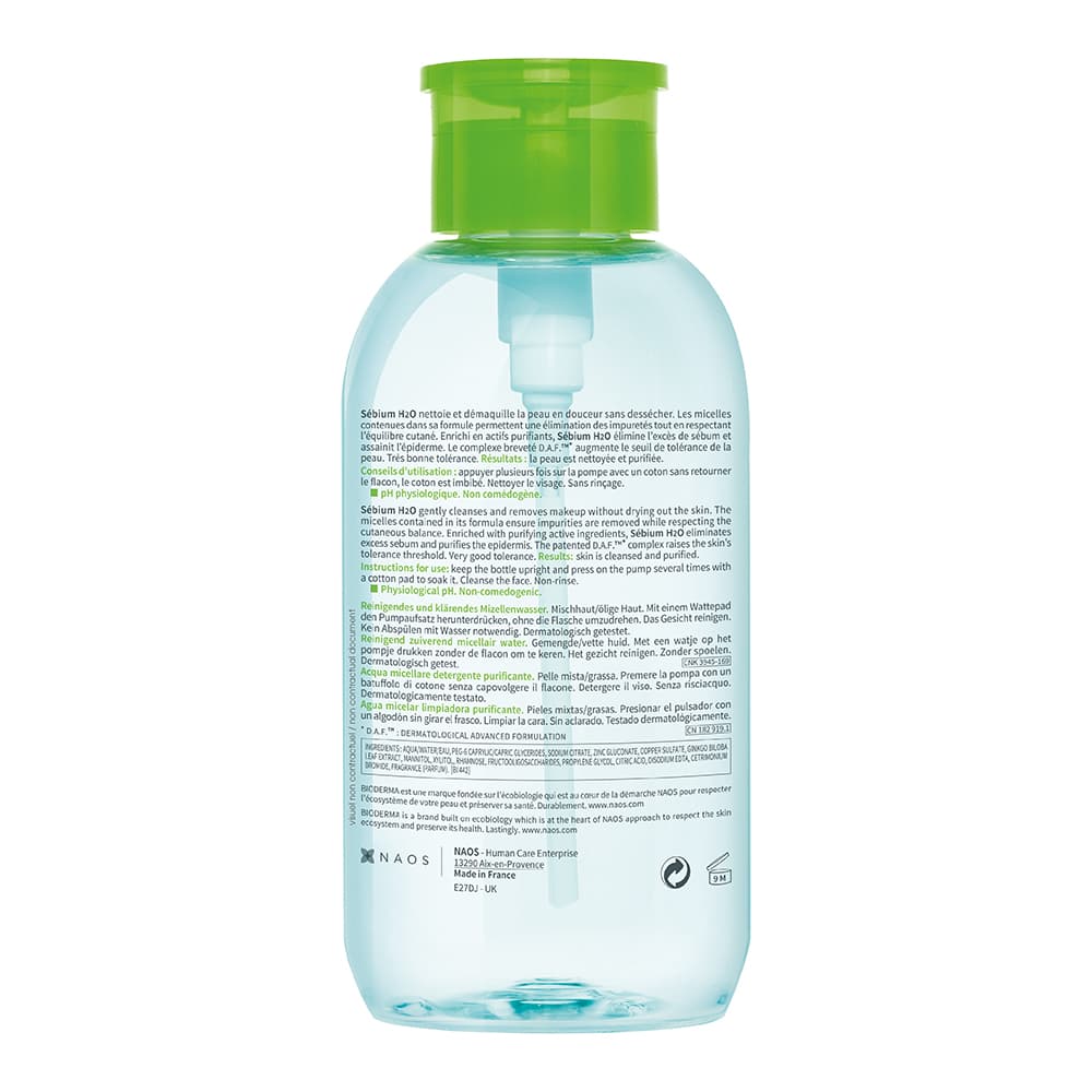 BIODERMA Sebium H2O Reinigungslösung Pump 500 ml Lösung