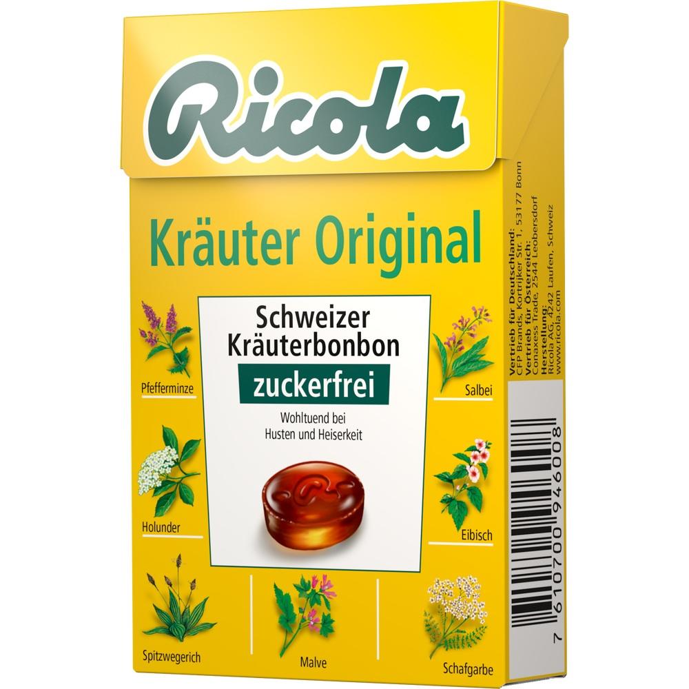 Ricola Kräuter Original Schweizer Kräuterbonbon zuckerfrei 50 g Bonbons