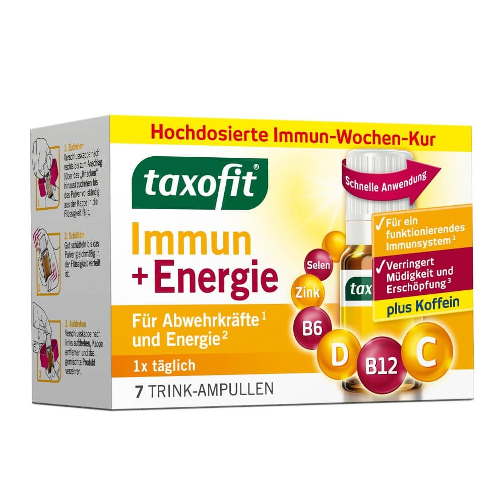taxofit Immun+Energie Trinkfläschchen 7X10 ml Trinkampullen
