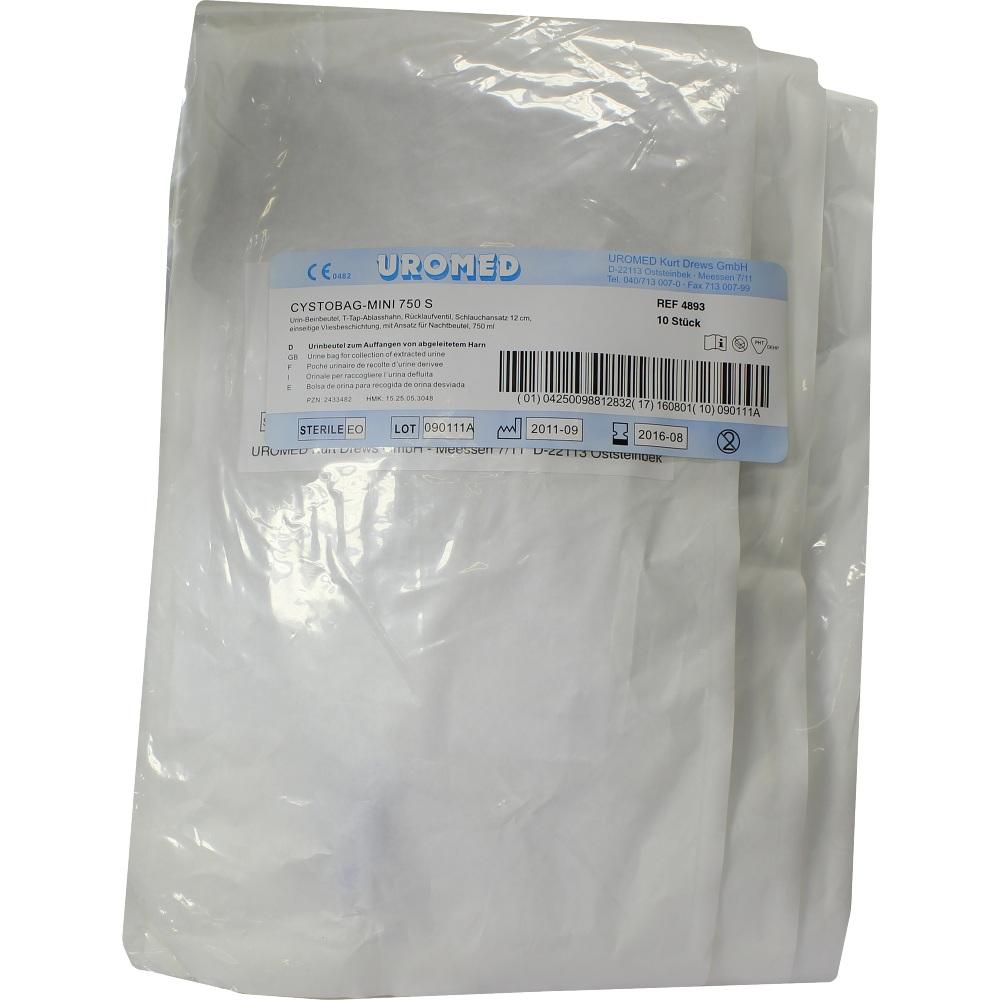 CYSTOBAG Mini 750 ml S 4893 Beutel 10 St Beutel