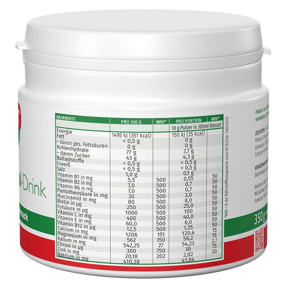 MEGAMAX Vita Mineral Drink Blutorange Pulver 350 g Pulver