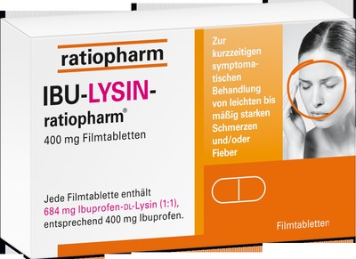 IBU LYSIN ratiopharm 400 mg - mit Ibuprofen 50 St Filmtabletten