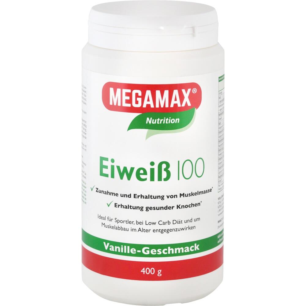 MEGAMAX Eiweiß 100 Casein + Whey Protein 400 g Pulver