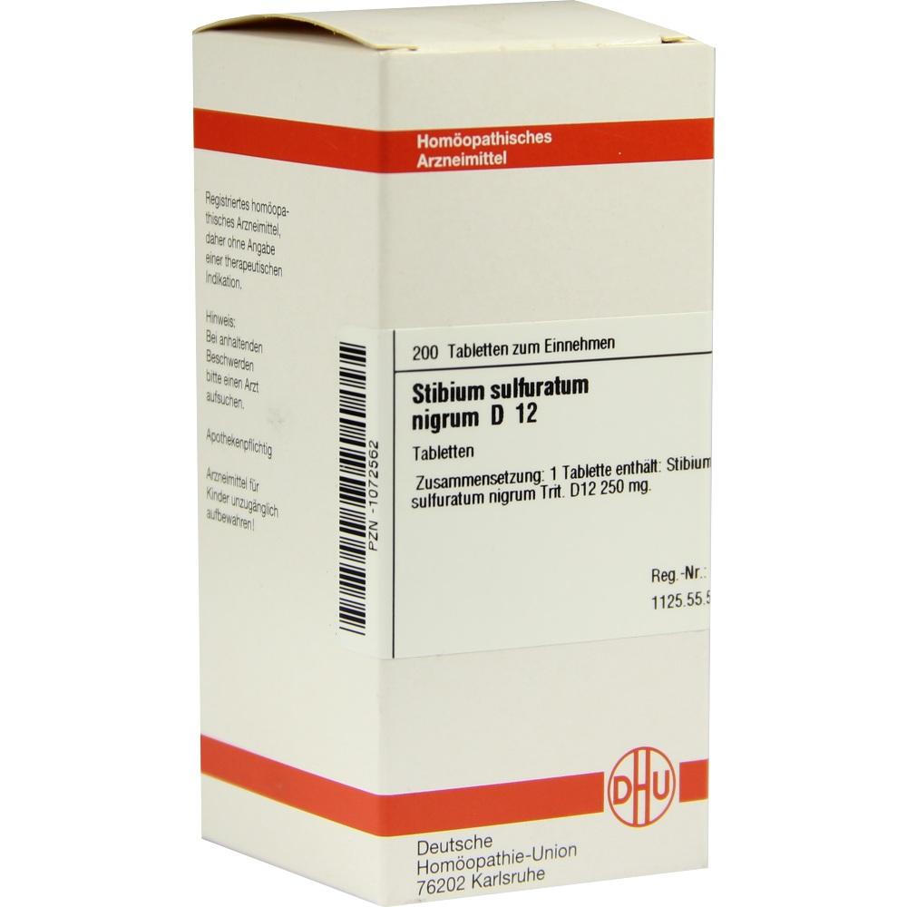 STIBIUM SULFURATUM NIGRUM D 12 Tabletten 200 St Tabletten