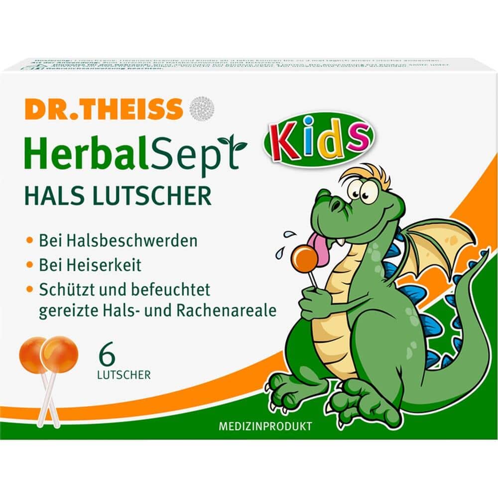 DR. THEISS HerbalSept HALS LUTSCHER Kids 6 St Bonbons