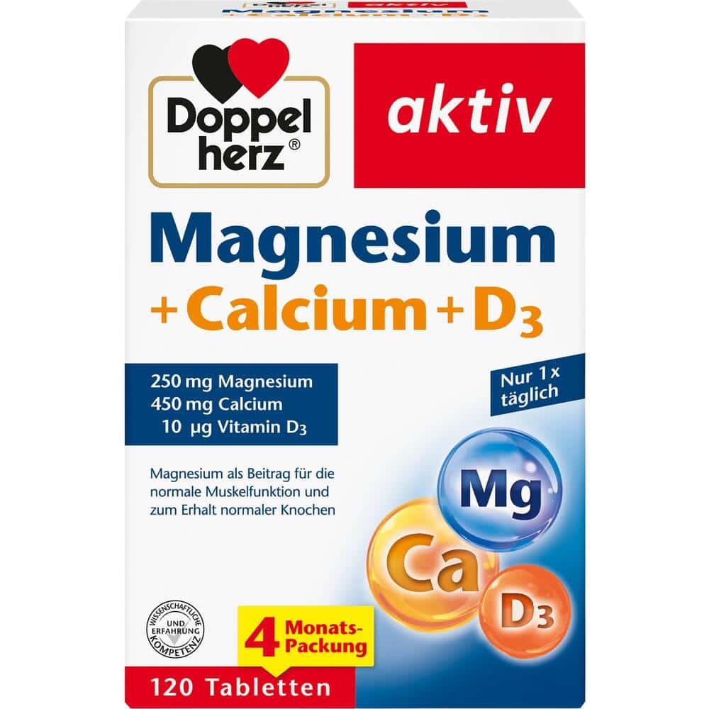 Doppelherz aktiv Magnesium + Calcium + D3  120 St Tabletten
