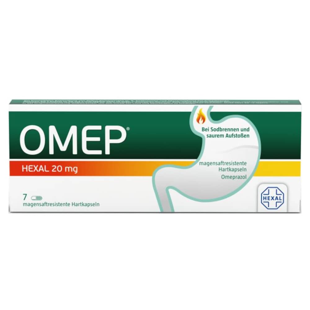 OMEP HEXAL 20mg 7 St Magensaftresistente Hartkapseln