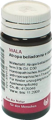 Atropa belladonna e radice D30 Globuli 20 g Globuli